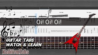 Oi! Oi! Oi! - Electric Guitar Tutorial + TABs (Cockney Rejects) | Kadifem Tabs
