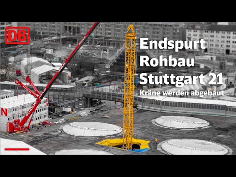 So weit schon: Bei Stuttgart 21 werden Kräne abgebaut