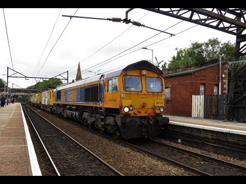 GBRf Class 66 No's. 66733 TnT 66784 on 6X69 Carnforth B.E.C.S - Guide Bridge on 30.08.21 - HD