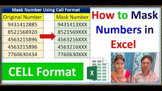 How to Mask Numbers in Excel | how to mask account number in excel | excel