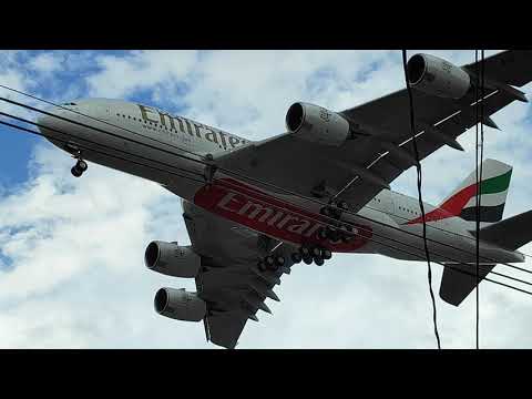 A380 Emirates Guarulhos/SP - 01/12/2018 4k - INSCREVA-SE !!!