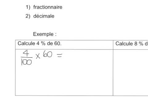 Calcul pourcentage excel youtube