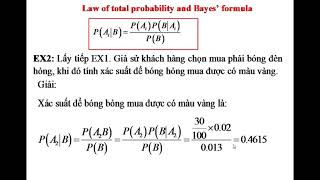 TÍNH XÁC SUẤT BẰNG CÔNG THỨC XÁC SUẤT ĐẦY ĐỦ VÀ BAYES