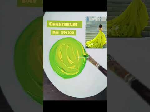 chartreuse colour creation//Art//Painting//easydraw// colourmixing