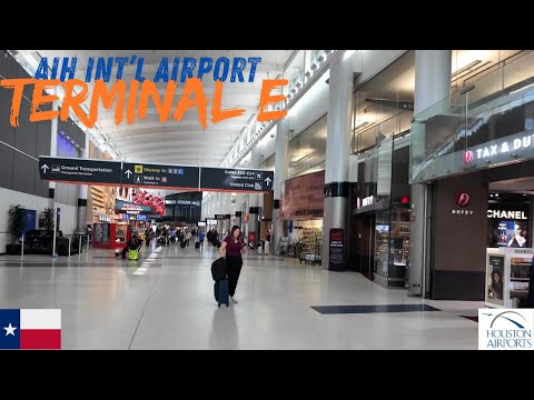 George Bush Int'l Airport (IAH) Terminal E 4K Full Walking Tour