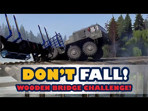 Truck Challenge: Don’t Fall Off the Wooden Bridge!