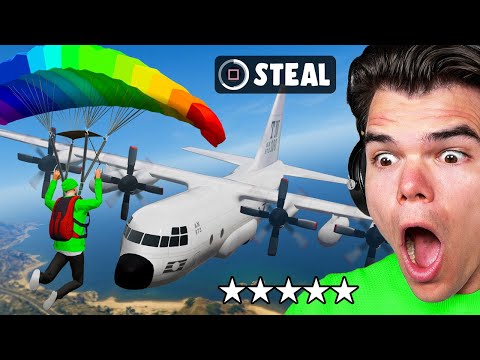 I Hijacked the $10,000,000 ARMY JET in GTA 5...