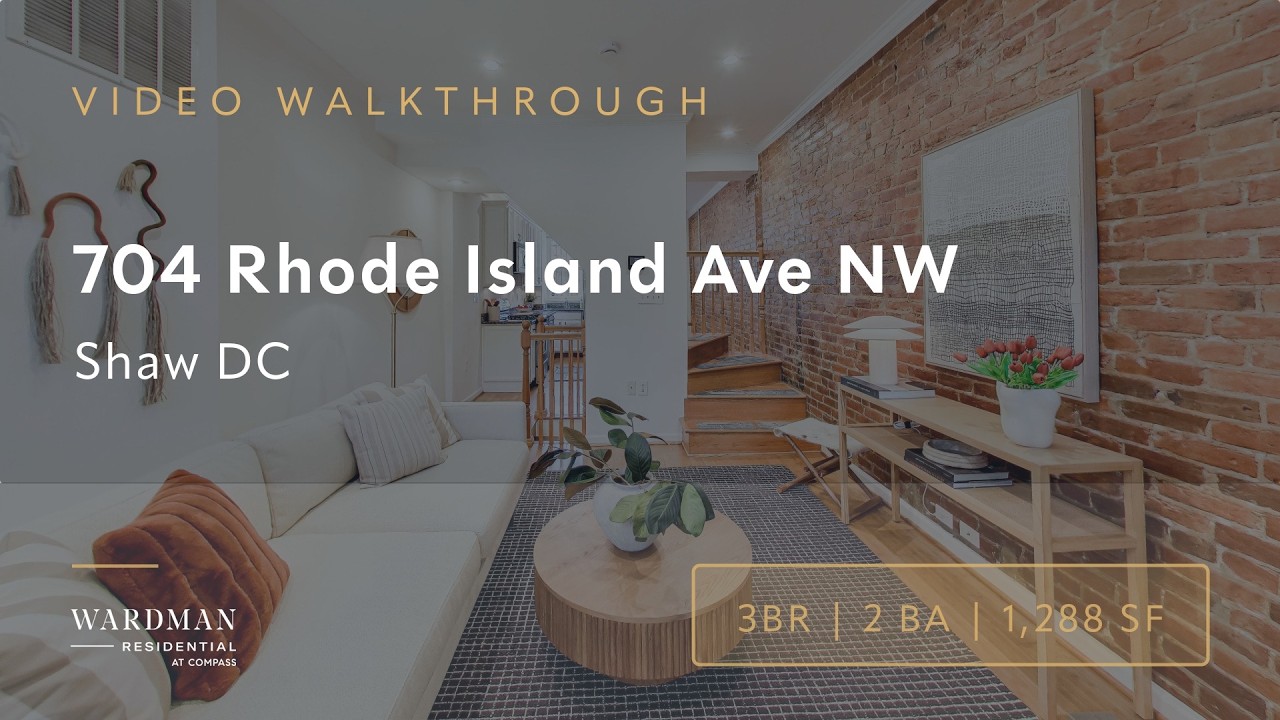 704 Rhode Island Ave NW — 1880s Row House Video Walkthrough | Shaw