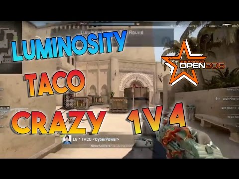 CS:GO - Luminosity Taco crazy 1V4 Clutch  | FACEIT AT DH WINTER
