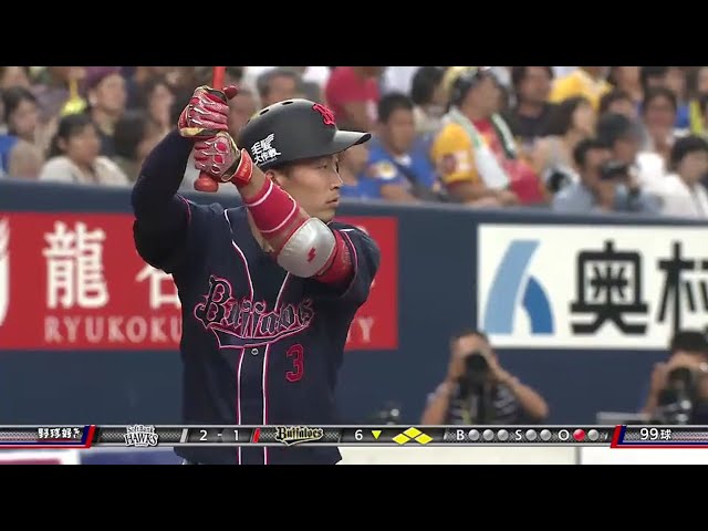 【6回裏】バファローズ・安達の2点タイムリーヒットで逆転に成功!! 2016/8/11 Bs-H