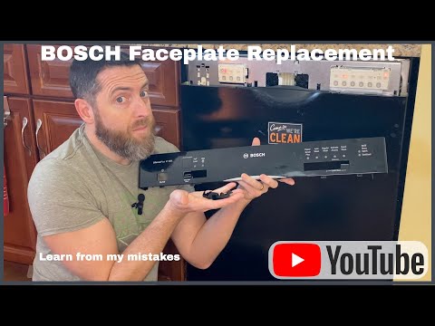 DO BETTER BOSCH!! Dishwasher SHE55M16US faceplate replacement.  Part #107 #bosch #dishwasherrepair