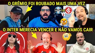 REAÇÕES de GREMISTAS & COLORADOS COM EMPATE NO GRENAL DO DESESPERO l GRÊMIO 1X1 INTERNACIONAL