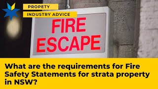 What are the requirements for Fire Safety Statements for strata property in NSW?