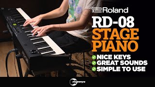 Video thumbnail for Quick Look: Roland RD-08 Digital Stage Piano by Mannys Music