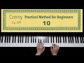 Czerny 10 Practical Method For Beginners Finger Exercise
