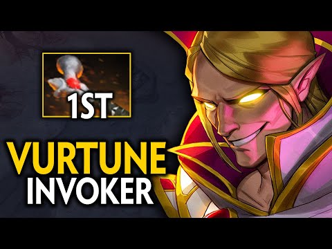 VURTUNE INVOKER FIRST ITEM ROD OF ATOS vs SKY WRATHMAGE MID | Dota 2 Invoker
