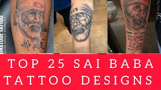 Sai Baba Tattoo  Sai baba portrait tattoo designs 