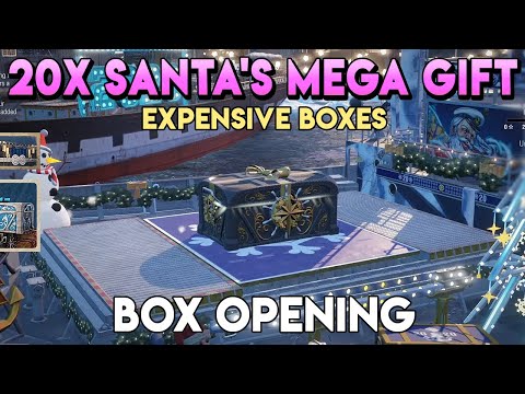 Opening 20× 2020 SANTA'S MEGA GIFT CONTAINERS - World of Warships