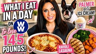 WHAT I EAT IN A DAY ON WW TO LOSE 145 POUNDS - RAVIOLI LASAGNA & FAMILY OUTING!