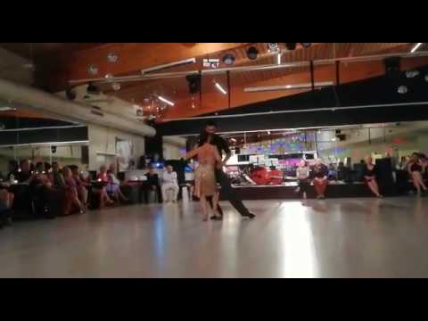  Adrian Ferreyra  and  Viginia Cutillo  are  dancing  to  the  tango  "  El Pollo Ricardo  "  in  2018