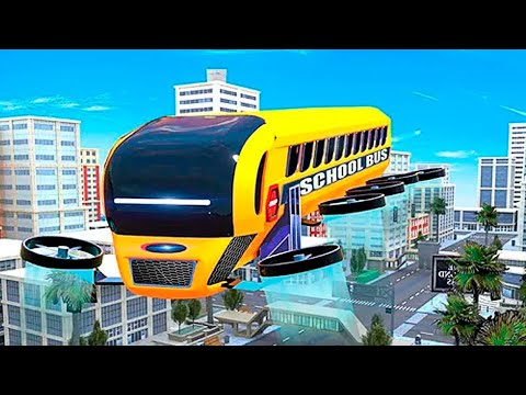 Flying School Bus Transform Robot Games - Bus simulator games - Android GamePlay