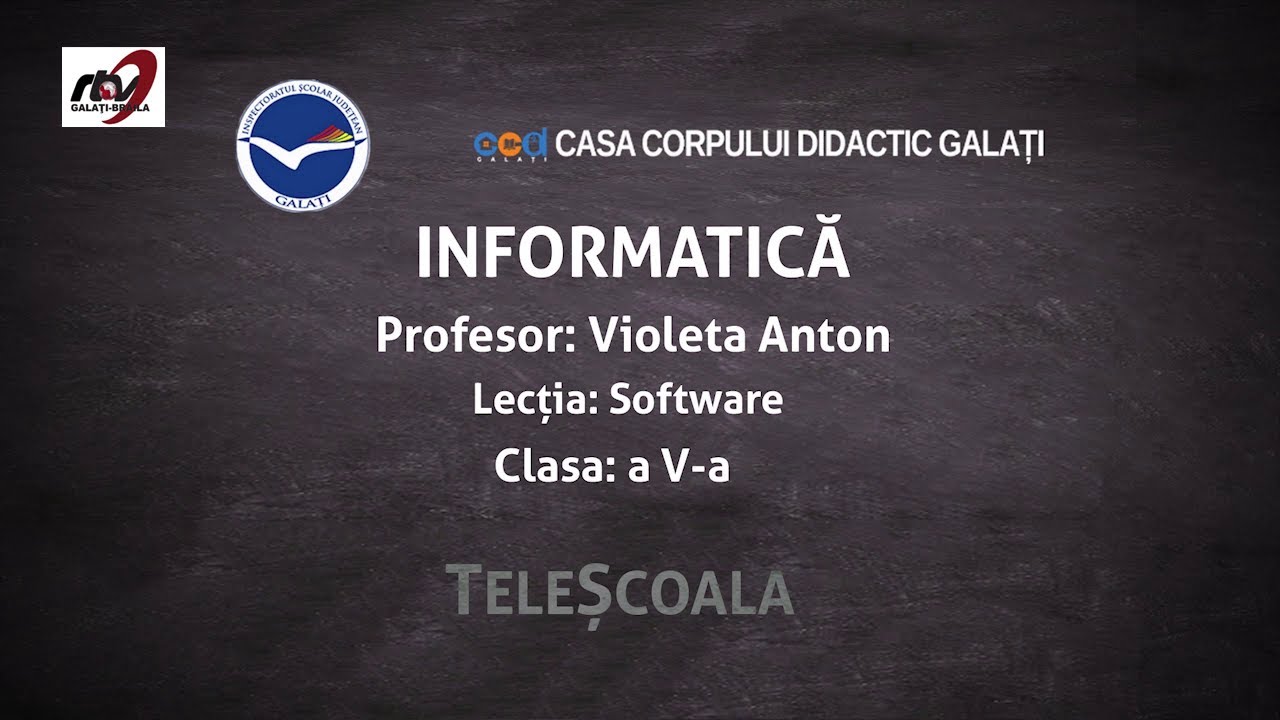 Computer Science and ICT - Class 5 - ''Software''