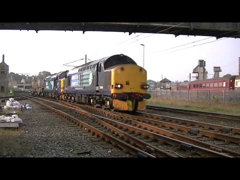DRS 37606+37218. 6C53 Flasks. Carnforth. 04/09/14