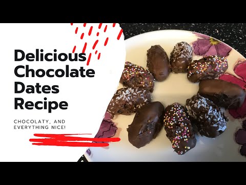 Chocolate Covered Stuffed Dates | Chocolate Dates Recipe | Eid Recipes | by Shahida | Easy Recipes
