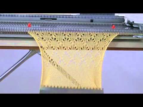 Testing the LC-2 lace carriage with my Singer 740 knitting machine