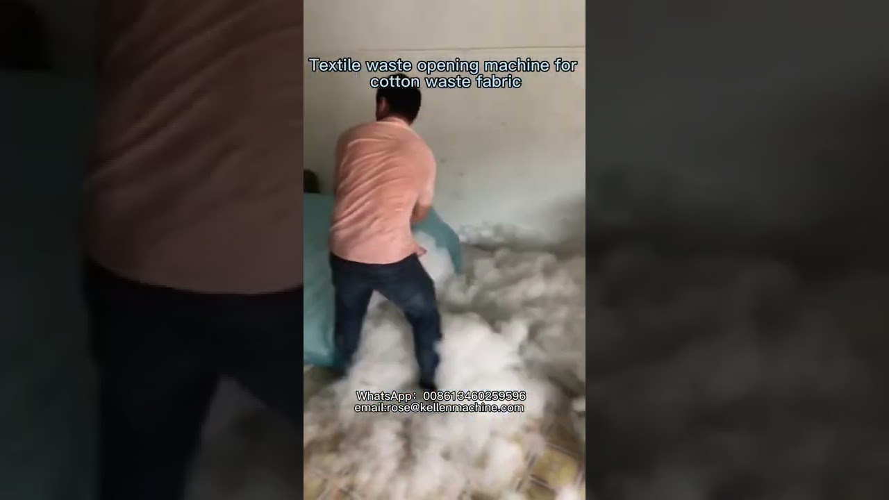 Textile waste opening machine for cotton waste fabric