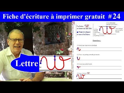 Fiche d'écriture à imprimer | Exercice GS CP CE1 lettre w # 24