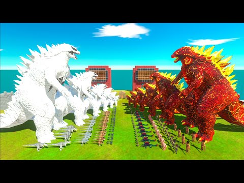EVOLUTION of Anti-Venom Godzilla VS Fire Godzilla  2014 Burning Lava Size Comparison Kaiju Monster