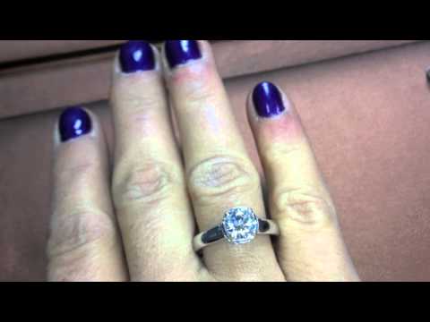 1.25 Round CZ DIAMOND engagement ring -6338