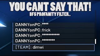 YOU CANT SAY THAT!  - Battlefield 5 profanity filter test