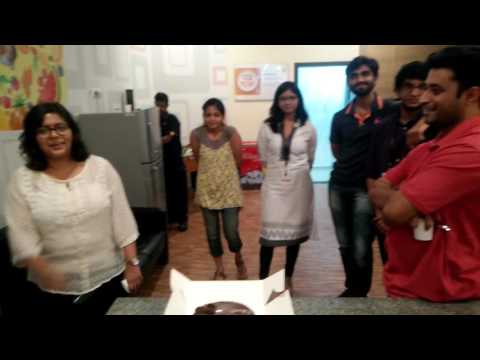Shanti's Cake Cutting - Moving to Bangalore