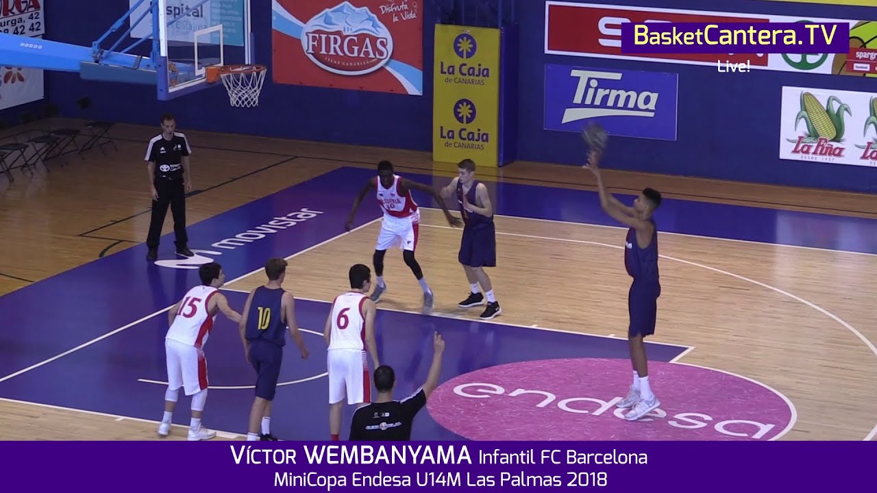 VICTOR WEMBANYAMA (2004). Infantil-U14 FC Barcelona. Invitado en MiniCopa Endesa 2018