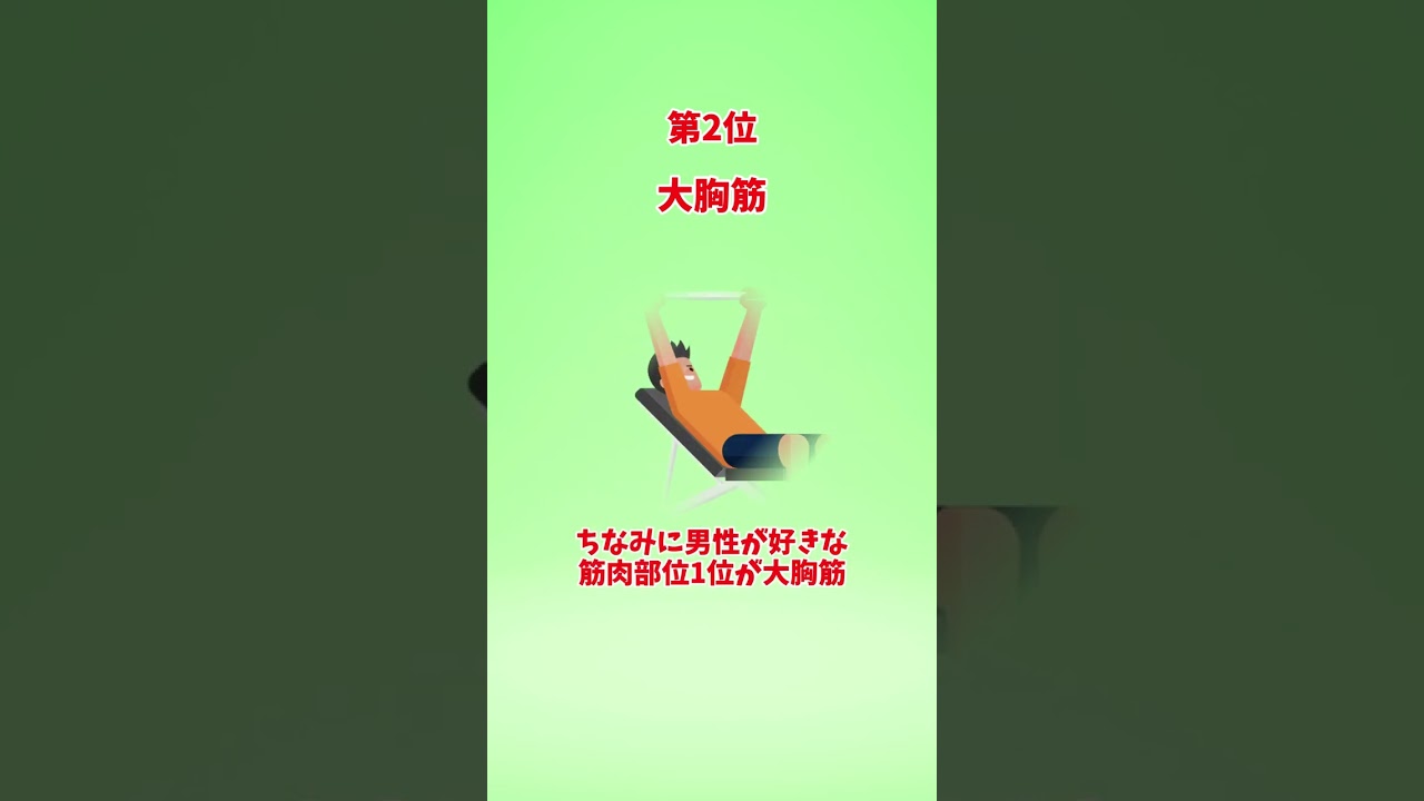 【ここを鍛えろ！】モテる筋肉部位ランキングTOP3#shorts