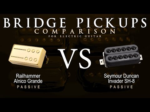 Railhammer ALNICO GRANDE vs Seymour Duncan INVADER SH-8 - Bridge Guitar Pickup Comparison Tone Demo