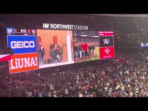 Donald Trump booed at Commanders game