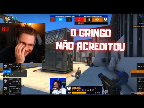 GRINGO REAGINDO A TORCIDA DA BRASIL NO MAJOR DO RIO - CSGO