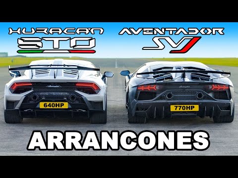 Lamborghini Huracan STO vs Aventador SVJ: ARRANCONES