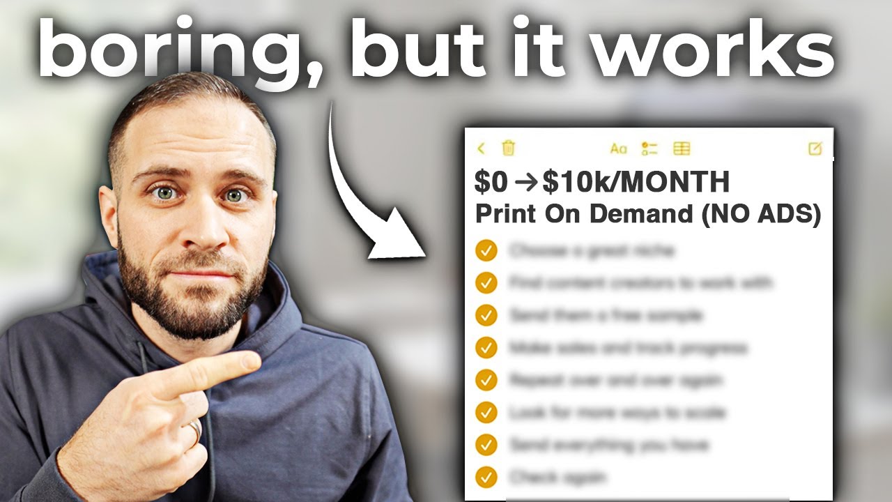 Fastest Way To $10K/MO With Print on Demand (No Ads)