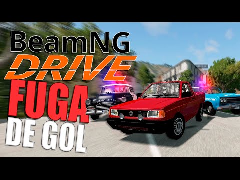 Gol quadrado dando fuga no BeamNG multiplayer