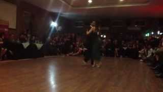 Esteban Cortez y Virginia Arzuaga. Milonga. Campeonato Mundial 2013. Subsede Uruguay.