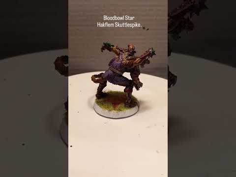 Blood Bowl Star Player.  Hakflem Skuttlespike.  Another gift for the gaming club.  3d Printed.