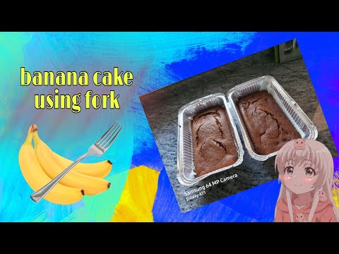 banana moist cake using fork only..