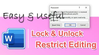 How to Protect & Unlock Word Document from Editing within Clicks | Restrict Editing Remove