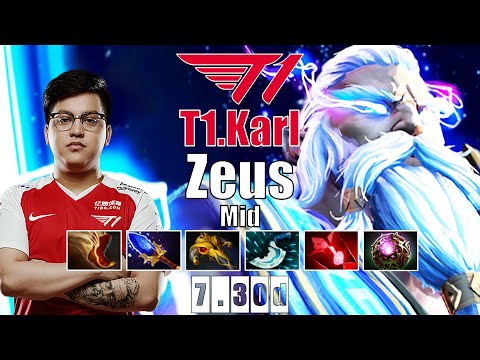 Zeus Mid | T1.Karl | THE EASIEST HERO IN 7.30D PATCH | 7.30d Gameplay Highlights