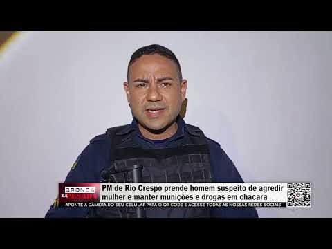 PM de Rio Crespo prende homem suspeito de agredir mulher e manter munições e drogas em chácara