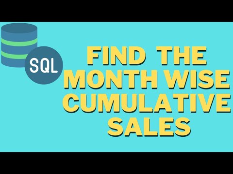 Find month wise cumulative sales in SQL